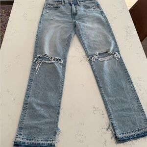 AE 90s baggy fit Distressed Light Blue Denim Jeans